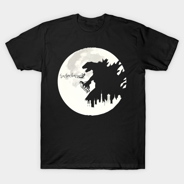 Godzilla vs Santa Claus T-Shirt by MCAL Tees